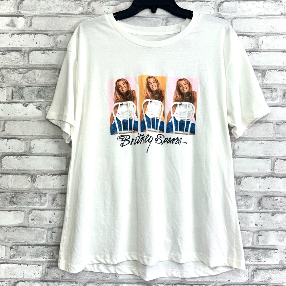 Britney Spears Women’s White Short Sleeve Graphic T-Shirt - NWT